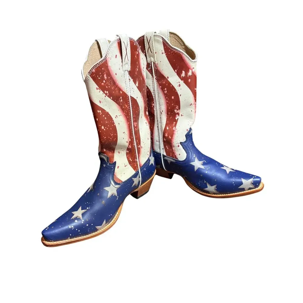Twisted X Stepping Out Women’s Western Boots American Flag Size 9.5 NWT - Picture 7 of 12